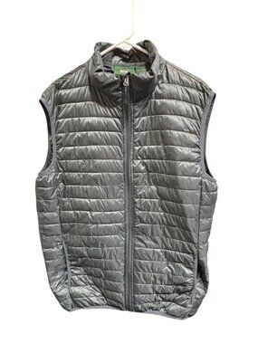 Stillwater Supply Co. Gray Quilted Puffer Vest Mens Large Lightweight Polyester
